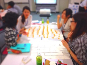 カードゲームを使ったアイデアコラボの手法を学ぶ講義