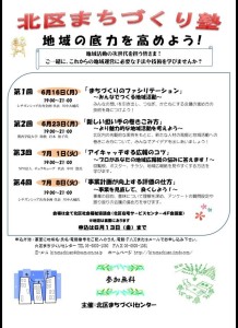 第三回『北区まちづくり塾』の講師をしました