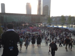 ドラえもんと、浴衣祭りと、芦原橋ナイトアップマーケット