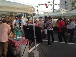 ドラえもんと、浴衣祭りと、芦原橋ナイトアップマーケット