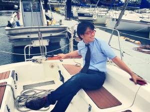 田尻漁港での撮影風景