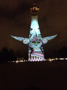 万博記念公園の素晴らしいビームペインティング