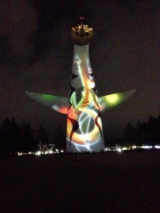 万博記念公園の素晴らしいビームペインティング